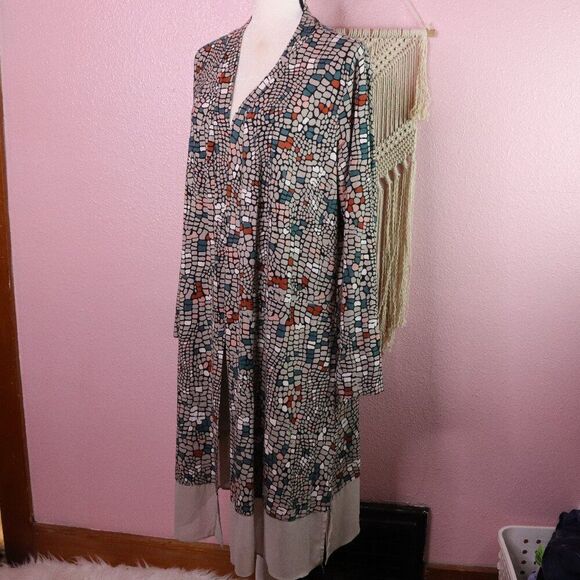 LOGO Lori Goldstein | Long Duster Cardigan Large - Picture 1 of 7